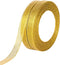 Molshine 50 Yard (2 Rolls) Golden Organza Ribbons, Shimmer Sheer Thin Glitter for DIY Crafts, Gift Wrapping