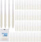 Interdental Brush, 80pcs Disposable Toothpick Dental Flossing Tools, Oral Hygiene Flosser Tooth Cleaning Head (White