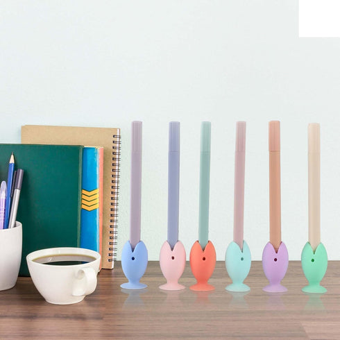 6 Pcs Silicone Fish Toothbrush Covers, Cute Standing Tooth Brush Holder, Travel Protector Cap for Household