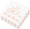 50 and Fabulous Cocktail Napkins - Rose Gold, 50th Birthday Decorations for Women, Folded 5x5 Inches Disposable Party