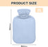 SyXIOP 2L Light Blue hot-Water Bottle with Soft Cover, Warm Water Bottle for Bed for Menstrual Cramps, Menstrual