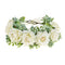 Vividsun Women Floral Crown Flower Headpiece Wedding Festival Hair Wreath (White)