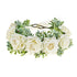 Vividsun Women Floral Crown Flower Headpiece Wedding Festival Hair Wreath (White)