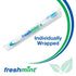 FRESHMINT Premium Toothbrushes - 100 Pack, Individually Wrapped with Soft Multi Color Nylon Bristles