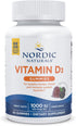 Nordic Naturals Vitamin D3 Gummies, Wild Berry, 1000 IU, 60 Gummies for Healthy Bones & Immune Function