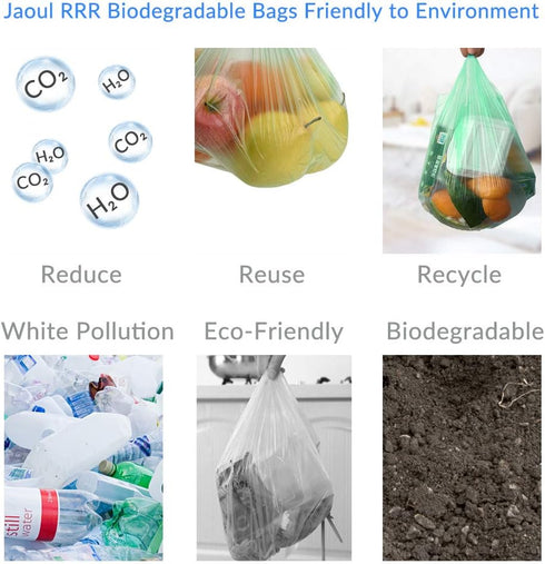 Jaoul 2.6 Gallon Trash Bags, Strong & Unscented Mini Garbage Bags for Kitchen, Bathroom, Office, Green, 80 Counts