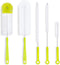 Bottle Cleaning Brush Set, Long Handle Cleaner for Narrow Neck Beer Bottles, Sports Water Bottles, and Kettle Spouts