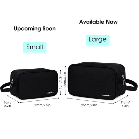 Narwey Toiletry Bag for Men, Travel Organizer Dopp Kit for Toiletries Accessories (Black)