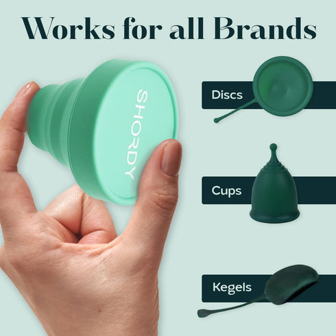 SHORDY Menstrual Cups Sterilizer Case Collapsible Silicone Microwave Steamer & Cleaner to Boil, Sterilize & Store