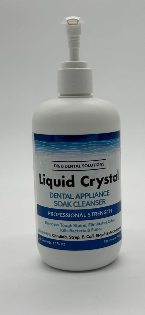 Dr. B Dental Solutions Liquid Crystal Soak Cleanser for Oral Appliances, Dentures, Night Guards, Aligners & Devices