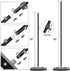 Pet Hair Removal Rubber Broom with Squeegee, 59" Telescoping Handle Carpet Rake for Pet Hair
