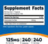 Nutricost Ox Bile Capsules 125mg, 240 Non-GMO Capsules