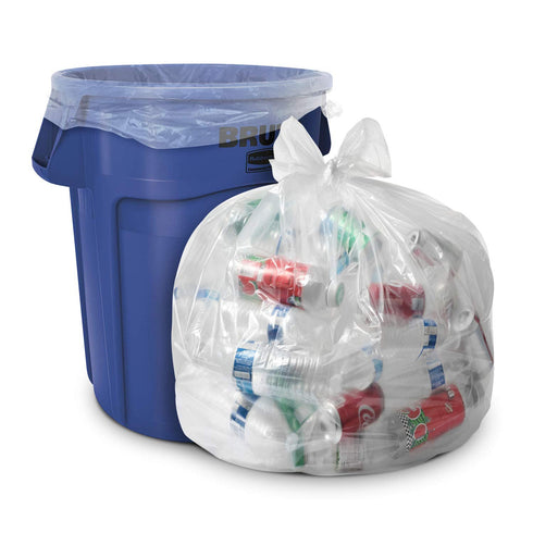 Aluf Plastics 45 Gallon 2.0 MIL Clear Garbage Bags - 40" x 46" - Pack of 50 - For Contractor, Industrial, Healthcare, & Municipal