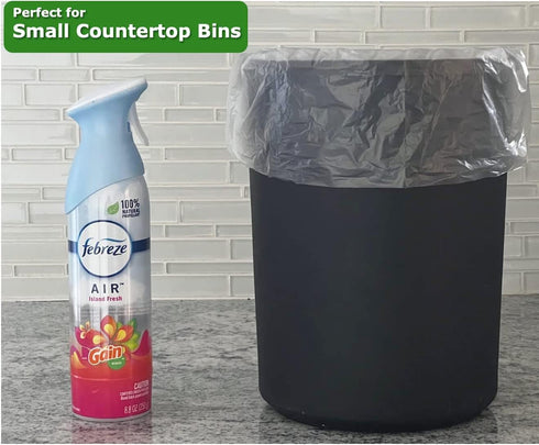 4 Gallon Trash Bag, 400 Count, Small Bathroom Garbage Bags, Clear Plastic Wastebasket Liners