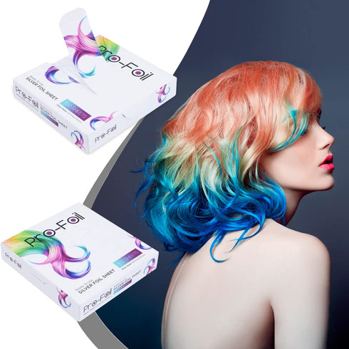 Just Home Pop Up Hair Highlighting Foils - Pre-Cut Aluminium Sheets for Bleaching, 100 Ready to Use Silver Sheets