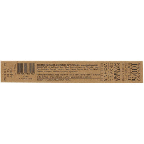 Solaire Delicate & Luminous Organic 100% Natural Floral Fragrance with Bergamot, Jasmine, Ylang-Ylang, Mint & Coconut