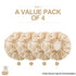 Shower Cap for Women, Extra Large Reusable Shower Cap for Men (Golden 4 Pack) Waterproof Long Hair Satin Double Layer