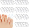 30Pcs Silicone Toe Protectors, Breathable Gel Anti-Friction Toe Caps Guards for Men Women, Soft Clear Toe Sleeves for