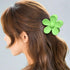 Yellow Hair Claw Clips | Flower Shaped Plastic Jaw Clips | Anti-scratch Light Hair Accessories for Beauty