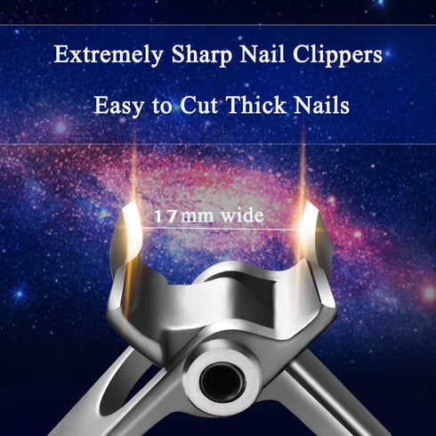 Nail Clippers for Thick Nails, Pretty Diva Oversized Stainless Steel Heavy Duty Toenail Clippers for Seniors