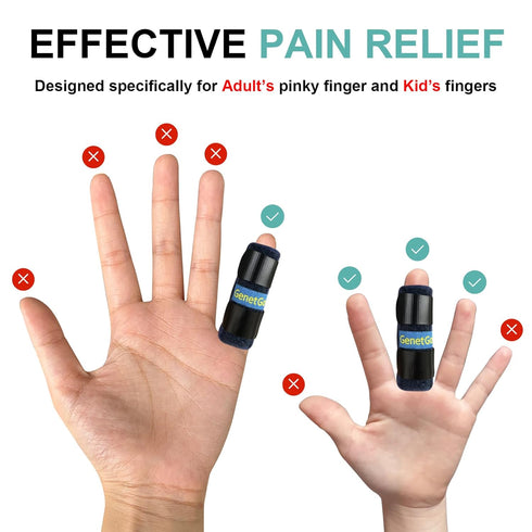 Small Trigger Finger Splint, 2 Pack Pinkie Finger Brace for Broken Finger, Knuckle Immobilization for Arthritis Pain