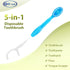 Disposable Toothbrush, Complete Oral Care All in One, Includes Toothpaste, Tongue Cleaner, Pack of 24