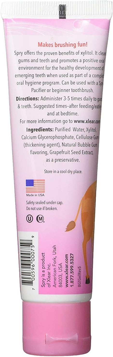 Mouthwash16 oz 1 Count 2 oz 2 Count Pack) Spry Natural Bubble Gum, Kid's Alcohol-Free Xylitol fl + Xlear Kids's Tooth