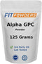Alpha-GPC Powder 125 Grams - Non-GMO Choline Supplement, Vegan, Third Party Tested for Memory and Focus