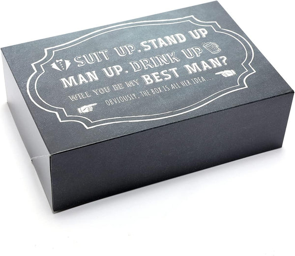 Pop Fizz Designs Proposal Gift Box – Chalkboard Style | Groomsman or Best Man Proposal Gift Idea