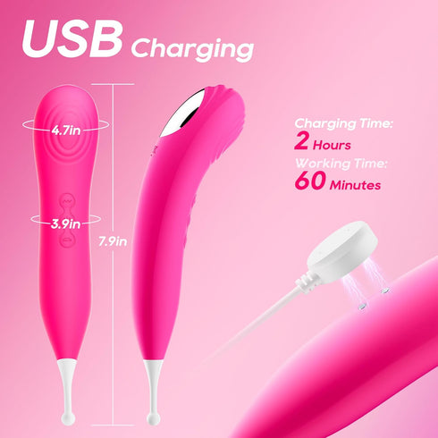 Pyio 5 1 7 3 Clitoral Vibrator Sex Toys for Women, in Pinpoint Squirting Vibrator Wand, Clit G-Spot Anal Stimulator