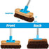 Heavy Duty Deck Brush with Long Handle - 60" Floor Scrub Brush with Stiff Natural Palmyra Bristles, Outdoor Scrubber Brushes for Cleaning Rough Surface, Concrete Floor, Patio, Garden, Sidewalk by YONILL