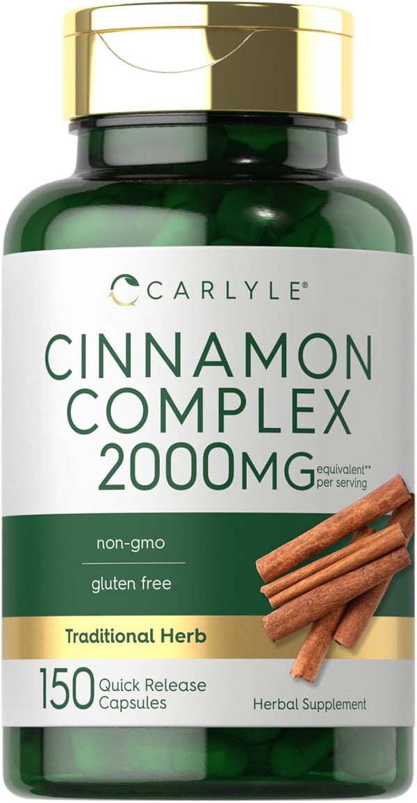 Carlyle Ceylon Cinnamon Complex with Gymnema and Mulberry | 150 Capsules - Non-GMO, Gluten Free Supplement