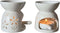 JHZABPO Oil Burner, Tealight Wax Warmer with Tea Wax Tray, White Oil Warmer