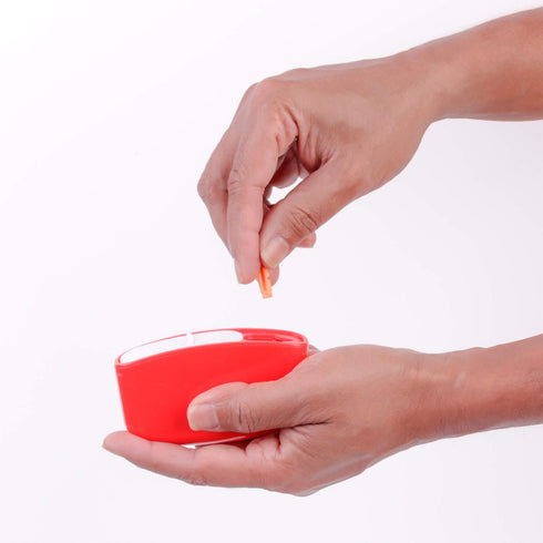 3 Pack Glucology Red Sharps Bins - Durable 80ml Biohazard Needle Disposal Containers for Medical Waste