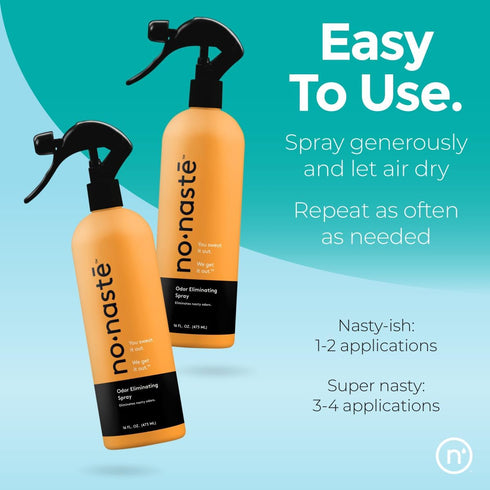 Odor Eliminating Spray - 32 Fl Oz (Pack of 2) - Shoe, Yoga Mat, Boxing Glove, & Gym Bag Deodorizer