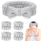 5Pcs Face Wash Headband and Wristband Set for Women, Spa Skin Care Headband, Hair Band and Wrist Towels for Washing Face