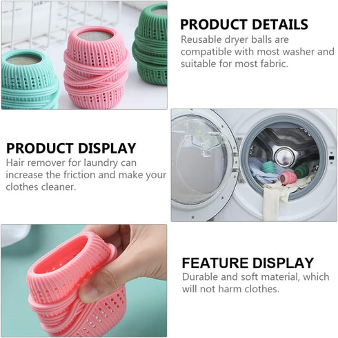 Gatuida Fabric Softener, 3pcs Set Laundry Ball Dispenser for Washing Machine, TPE Household Friendly