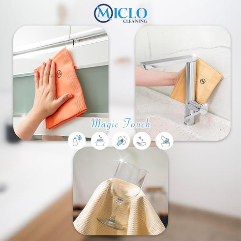 Set 4 |16''x24''| Microfibre Premium Cleaning Cloth of - Magic Cloth | All Purpose, Absorbent Washcloth | Microfiber