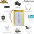 Liter 3.7V 3000mAh 505573 Lipo Battery, Rechargeable Lithium Polymer with JST Connector
