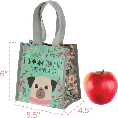 Karma Reusable Gift Bags - Tote Bag and Gift Bag with Handles, Perfect for Birthday Gifts, RPET 1 Dog Small