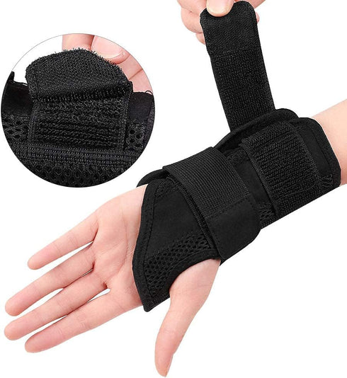 Wrist Brace, Carpal Tunnel Splint Compression Support, Fixator for Arthritis, Wrist Pain, Sport Sprain (S, single left)