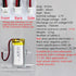 HXJNLDC 3.7V 750mAh 902040 3.7-5V 2-Wire DC Rechargeable Lithium Polymer Battery, Suitable for DIY Electronic Products