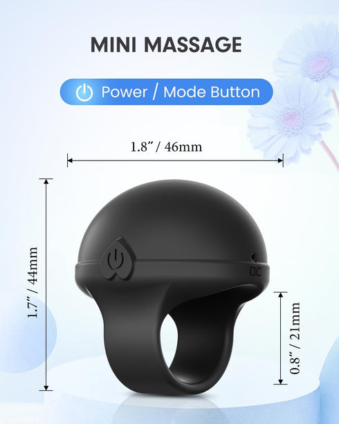 Pinkmini Portable Facial Massage Ball, Waterproof Rechargeable Powerful Multifunctional Eye Finger and Neck Mini