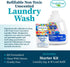 Laundry Wash Detergent for Sensitive Skin, Gentle & Safe for Baby Clothes, Plant-Based, Natural Ingredients, Unscented,
