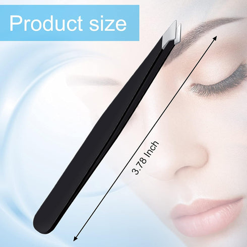 Honoson 3 Pieces Stainless Steel Eyebrow Tweezers, Pointed Tip for Precision Hair Removal