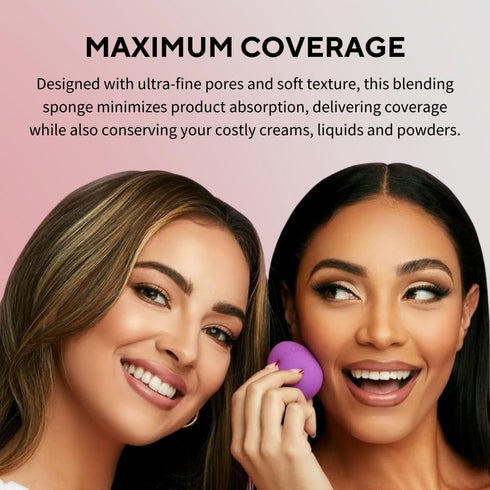 Makeup Blender Sponge Set, Pack of 3, Streak Free Application for Liquid, Powder & Cream Foundation