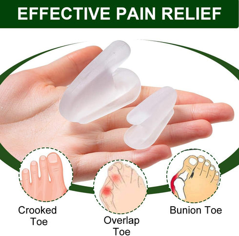 Welnove Toe Separators for Bunions, Gel Overlapping Toe Spacers, Bunion Corrector for Pain Relief, 10 Pack
