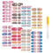 SIUSIO 112pcs Full Nail Wraps Stick on Gel Nail Polish Strips, Elegant Gradient Glitter Nail Art Sticker with Crystal