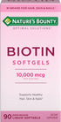 Nature's Bounty Optimal Solutions Biotin 10,000 mcg, 90 Rapid Release Liquid Softgels