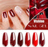 Vishine Burgundy Red and Red Glitter Gel Polish Set - 6 Colors Long Lasting Soak Off UV LED Gel 8ml
